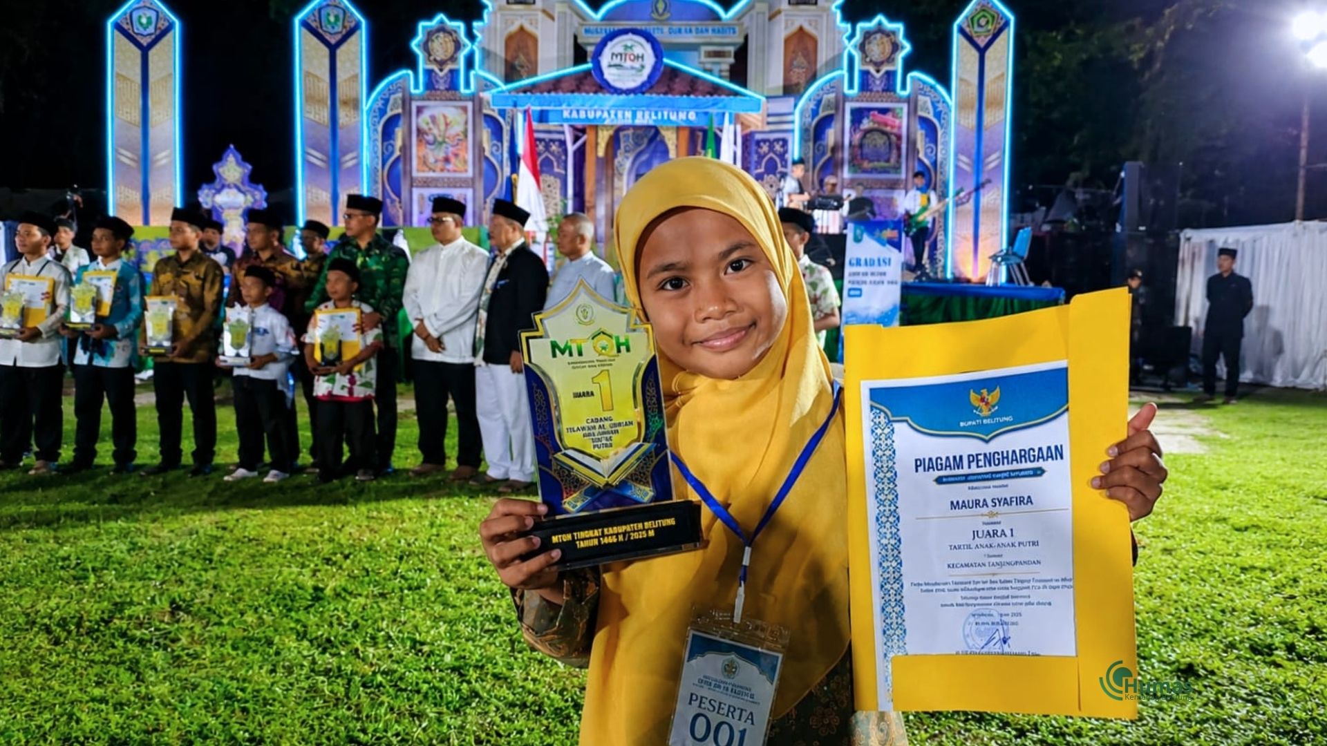 Murid MIN 1 Belitung Raih Juara I MTQ Tingkat Kabupaten Cabang Tilawatil Qur’an Putri